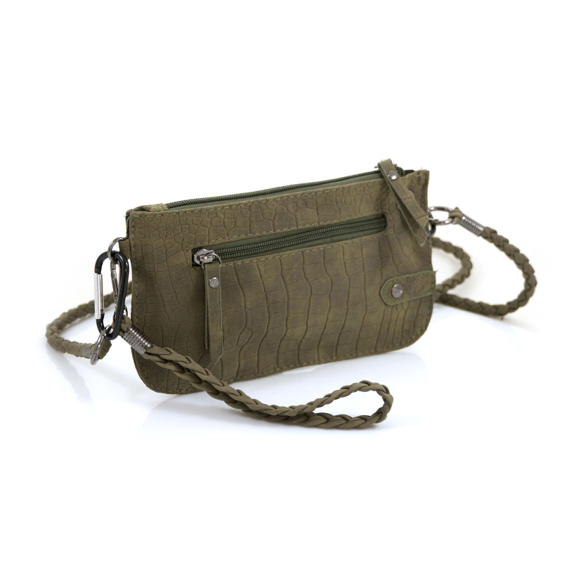 Crossbody croco groen