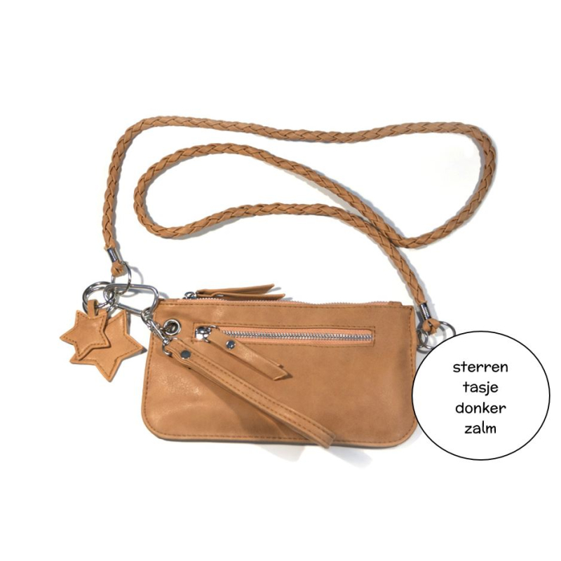 Crossbody ster donker zalm
