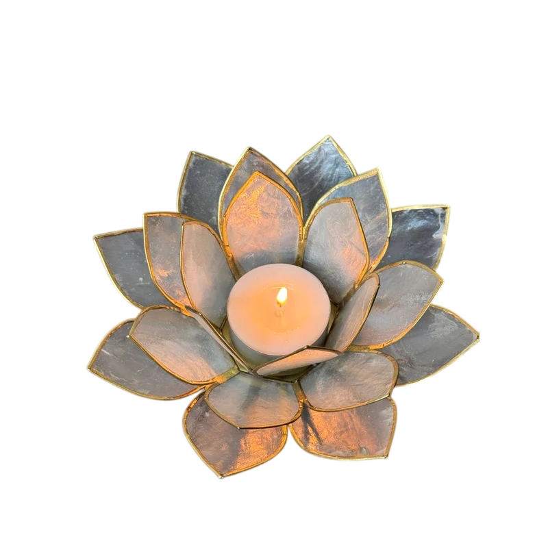 Lotus sfeerlicht naturel goudrand 