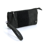 Portemonnee handtasje antraciet panter