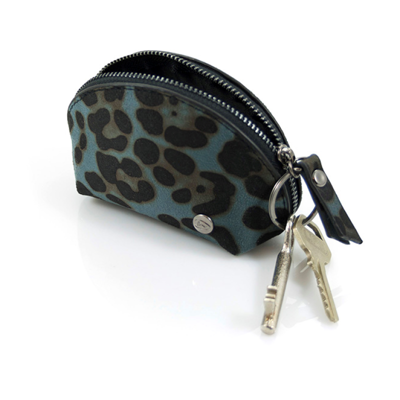 Sleutel- / tassenhanger tasje panter grijs
