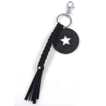 Tassenhanger zwart rond ster