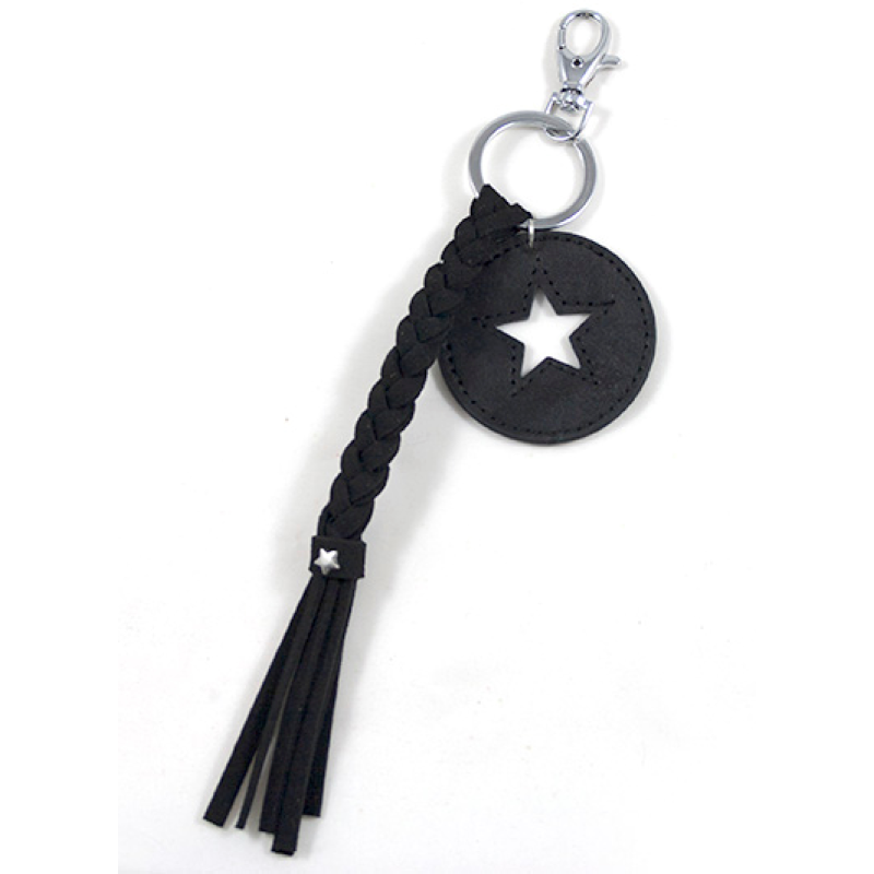 Tassenhanger zwart rond ster